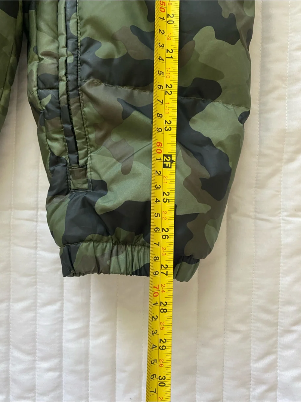 GAP Hooded Down Camo One-Piece Snowsuit - Olive, Dark Green & Black